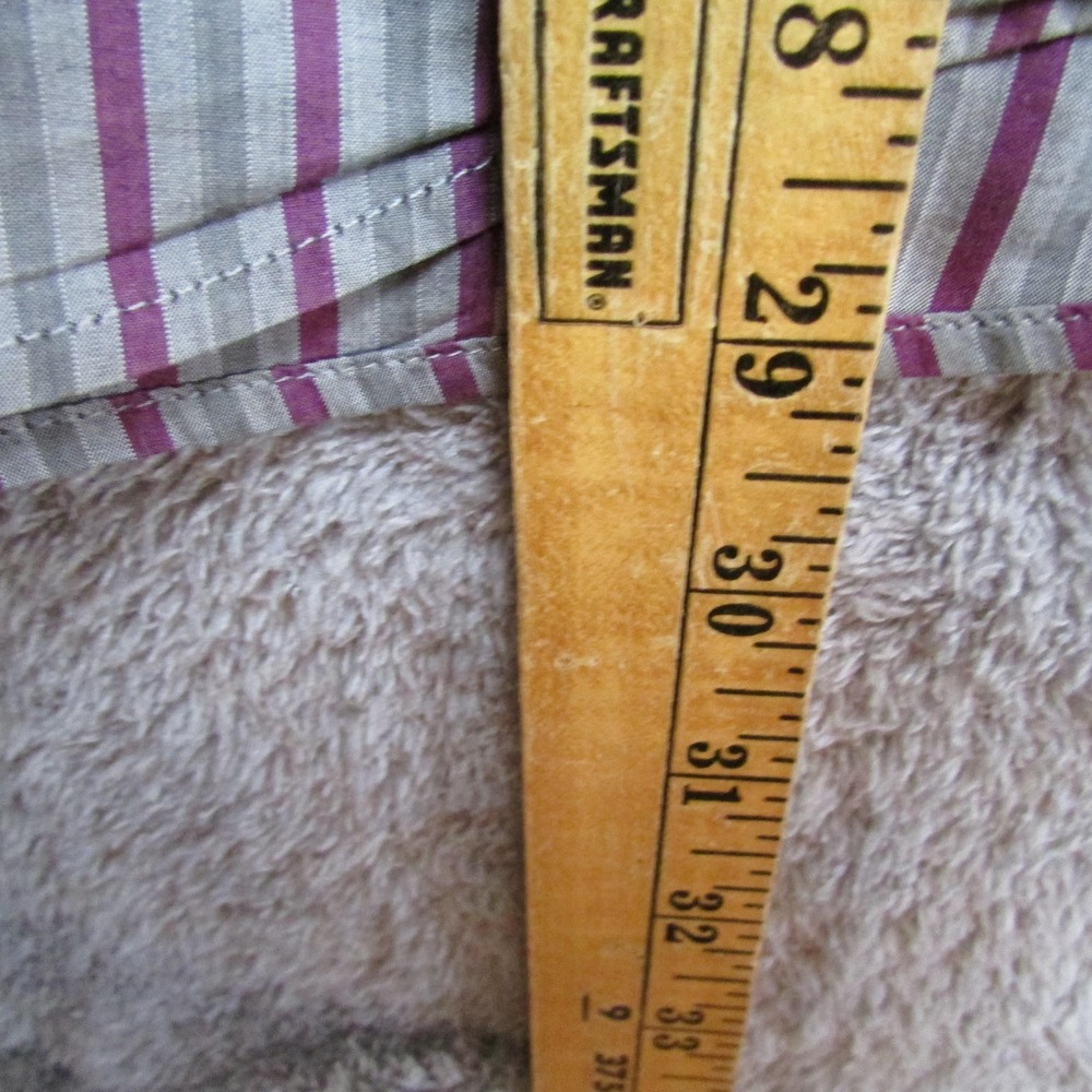 Hugo Boss Shirt Mens Large Gray Purple‎ Striped Button Down Reg Fit Long Sleeve - Picture 6 of 7